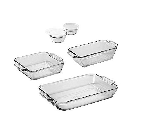 Click Here to See More Images Anchor Hocking 7-Piece Bakeware Set