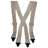 Men's Big And Tall Undergarment Travel Suspenders With Stay Closed Clips