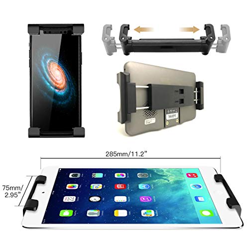 Heavy Duty Smartphone Tablet GPS AMPS Drill Base Dash ELD Mount for iPad Pro 12.9 Air Mini Galaxy Tab & GPS for Car Commercial Vehicle Van Semi Truck Fleet Limo (Holder fit iPhone 14 13 12 11 S23 S22)