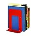STEELMASTER Deluxe Steel 9-Inch Bookends, 1 Pair, Vibrant Red (244009107)