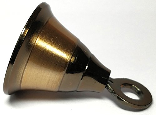 Pack of 6 Decorative Brass Bells Door Home Wedding Decor Polished Bells Nickel Champagne Gold Finish (Champagne Gold Finish) - Thumbnail 6