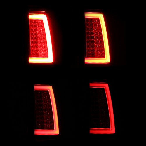 For 2003-2006 Chevy Silverado/GMC Sierra Smoked Fiber-Optic-Tube LED Tail Lights + LED 3rd Brake Lamp 2004 2005