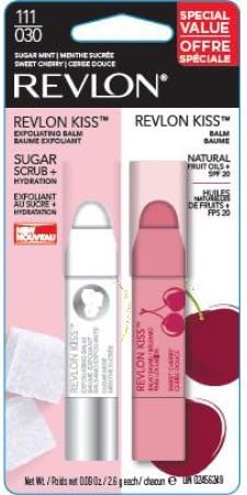 Revlon Kiss Duo Exfoliating Balm Sugar Mint/ Balm Sweet Cherry
