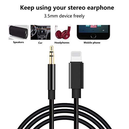 Buteny Car Aux Cable Compatible with iPhone 7/8/X , [Upgraded] 3.5mm Premium Auxiliary Audio Cable Accessories