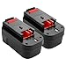 VANON 2-Pack HPB18 4.8Ah 18V Ni-MH Battery Replacement for Black and Decker 18V Battery HPB18-OPE 244760-00 A1718 FSB18 FEB180S FS18FL, Compatible with Black & Decker 18v Cordless Power Tools
