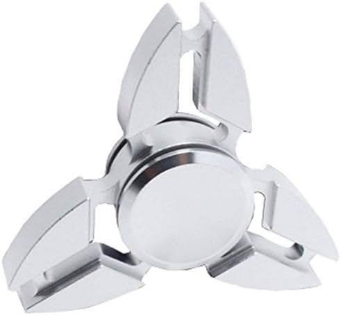 EasyDu Tri-Spinner Hand Spinner Toy EDC Fidget Spinner Fast Bearing Spins Toys Gift,Silver