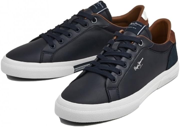 PMS30839 Zapatillas para Hombres, en Color Marino, cómodas, Cordones y Piso de Goma Antideslizante Hombre Zapatillas Marino 42 — foto 3 de 7