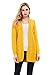 SheSublime Women's Cardigan Long Sleeve Cable Knit Sweater (XX-L, Mustard)