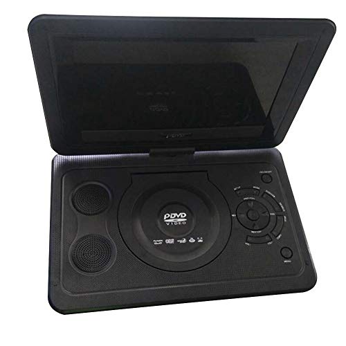 13.9 inch Portable DVD Player with Rechargeable Battery, 10.1 inch Swivel Display Screen, Card Reader, Car Charger,Power Adapter. Support 3D Playback, FM Radio,Power Off Memory