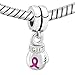 Charmed Craft Fight Breast Cancer Awareness Charms Pink Ribbon Boxing Glove Beads