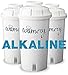 Wamery Alkaline Pitcher Water Filter Replacement for Brita Pitchers - 3 Pack, Improves pH & Taste, 42‑Gallon Each, Coconut Activated Carbon, Leak‑Free Fit, Easy Install