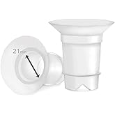 Maymom Flange Insert 21 mm Compatible with Medela and Spectra 24 mm Shields/Flanges. Use with Medela Freestyle and Momcozy S9/S11/S12 to Reduce Nipple Tunnel Down to 21 mm; Fit Momcozy 24 mm Cup. 2pc