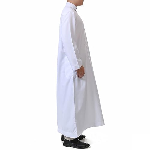 Ramadan Eid Islamic Clothing Men's Saudi Arabic Thobe - Long Sleeve ...