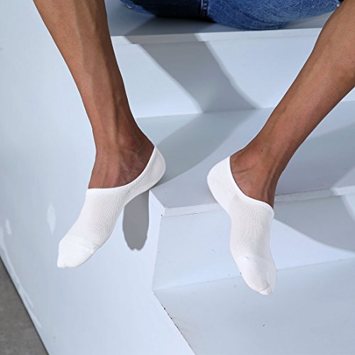 No Show Socks Mens Invisible Non Slip Low Cut Ankle Sock Cotton Pack 7