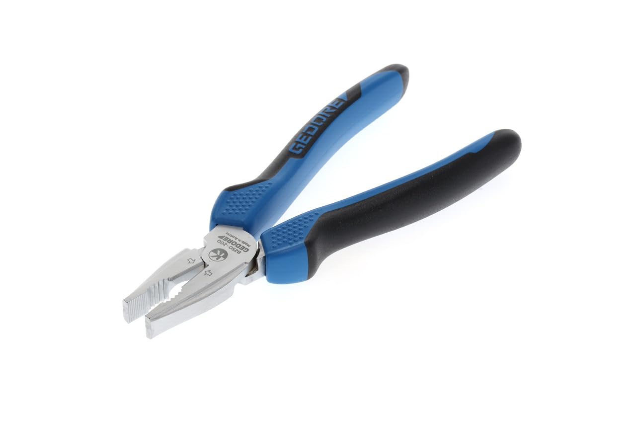 GEDORE Power combination pliers for cutting/holding/twisting, Dual-material grips, Length 200 mm, 8250-200 JC