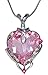 William Wang Designs Big Heart Swarovski Crystal Pendant Necklace- Radiant 1/4 Ounce Genuine Swarovski Crystal Stone- Sparkling Look- Made in USA.