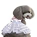 Howstar Puppy Clothes, Cute Doggie Dress for Small Dog Stripe Princess Dress Bow Lace Skirt (Pink, M)
