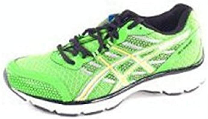 green and yellow asics