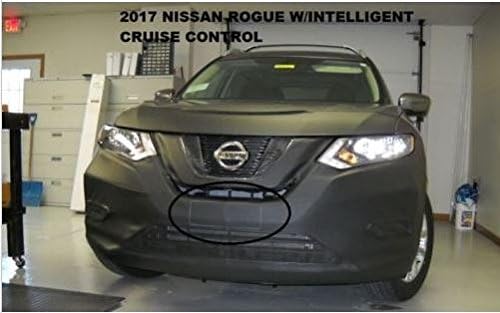 Lebra 2 piece Front End Cover Black - Car Mask Bra - Fits - 2017 Nissan Rogue- with Intelligent Cruise Control