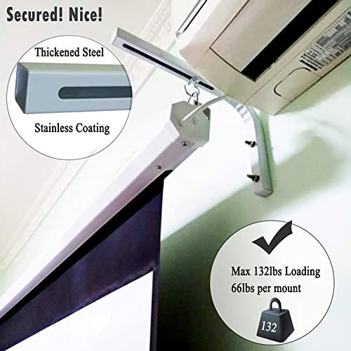 2BeBest Universal Projector Screen Mount LBracket 11 in Longer Wall