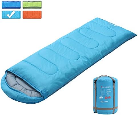 SEMOO Envelope Sleeping Bag - Lightweight Portable, Waterproof, Comfort With Compression Sack - Great For 3-4 Season Traveling,Backpacking, Camping, Hiking