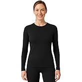 Lands' End Women’s Thermaskin Baselayer Long Sleeve Crewneck Top – Lightweight Heat-Generating Thermal Shirt