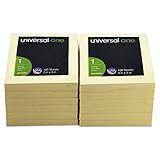 Office Product Universal 35664 Fan-Folded Pop-Up Notes, 3 x 3, Yellow, 100-Sheet/Pad, 12/Pack Book