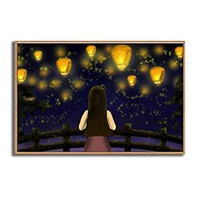 Framed Canvas Wall Art for Living Room, Bedroom Dreamland Theme Canvas Prints for Modern Home Decoration Ready to Hang - 16"x24" inches