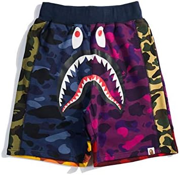 bape Shorts|Bape Shark Head Camouflage Multi-Layer Stitching Shorts Men Women Couples