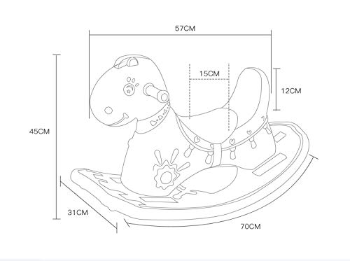 Clamaro 'Tiny' Kinder Schaukelpferd ab 1 Jahr (rosa) für Jungen und Mädchen aus wetterfestem und UV-bestädigem… – Bild 3
