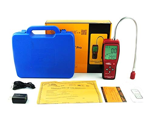 Digital Combustible Gas Leak Detector 0~50% LEL LCD Display Rechargeable Battery Powered Flexible Probe Alarm Portable Flammable Gas Monitor Tester Meter
