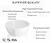 DOWAN 17oz Porcelain Bowls - 4 Packs, White, Unique Square and Round Style