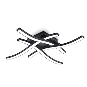 B.K.Licht I Plafondlamp I lampen zwart I plafoniere I verlichting I plafonniere I 4.000 Kelvin I 2.000 lumen I 20W LED…