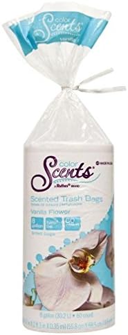 Perfumadas Scent Color Scents Garbage Bags, Colors/Count and Scents May Vary, (Pack of 1) (50, Vanilla Flower - 8 Gallon)