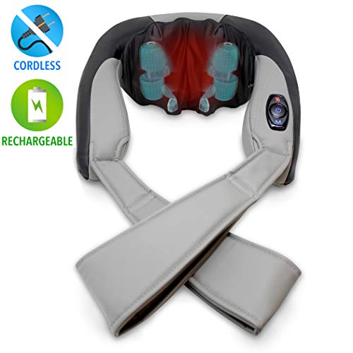 Daiwa Felicity Grip & Grab Neck Rub Massager Cordless with Heat Built-in Trigger Grip 4D Massage Roller Technology