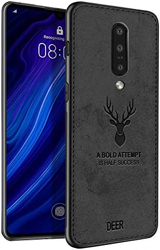 Teeyee Oneplus 7 pro Case , Fully Protective Design shockproof TPU Bumper Washable Cloth Back Dual Protection Cover for Oneplus 7 pro(2019 Release)(Black)