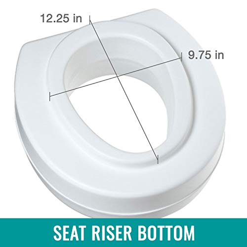 HealthSmart Raised Toilet Seat Riser and Toilet Seat Cushion That Fits