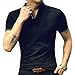 LOGEEYAR Mens Short-Sleeve Slim Fit Cotton Pique Polo Shirt,Small,1-black