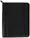 FranklinCovey 33963 Nappa Leather Ring Bound Organizer with Zipper, 5-1/2 inch x 8-1/2 inch, Black