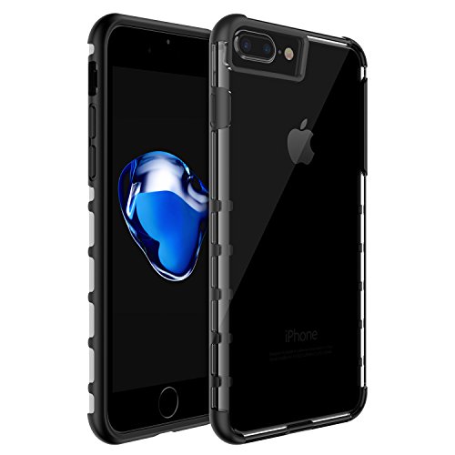 iPhone 7 Plus Case,iPhone 8 Plus Case, RANVOO Transparent Clear Scratch Resistant Slim Protective Cover Case for Apple iPhone 7/8 Plus, Black