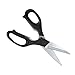 Heavy Duty Kitchen Scissors and Poultry Shears Stainless-Steel Multi-Purpose Dishwasher Safe Utility Scissors for Cutting Chicken, Turkey, Meat and Fish Sharp Blades (Black)