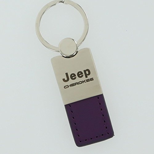 Jeep Cherokee Purple Leather Key Ring
