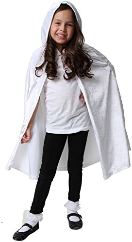 Storybook Wishes Velvet Cloak (L/XL (32" from neck to hemline), White)