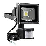 MEIKEE Motion Sensor Flood Light, 10W Super Bright Outdoor LED Flood Lights, High Output 750lumen, 60W Halogen Lights Equivalent, Daylight White, Waterproof , Security Light, PIR Floodlight