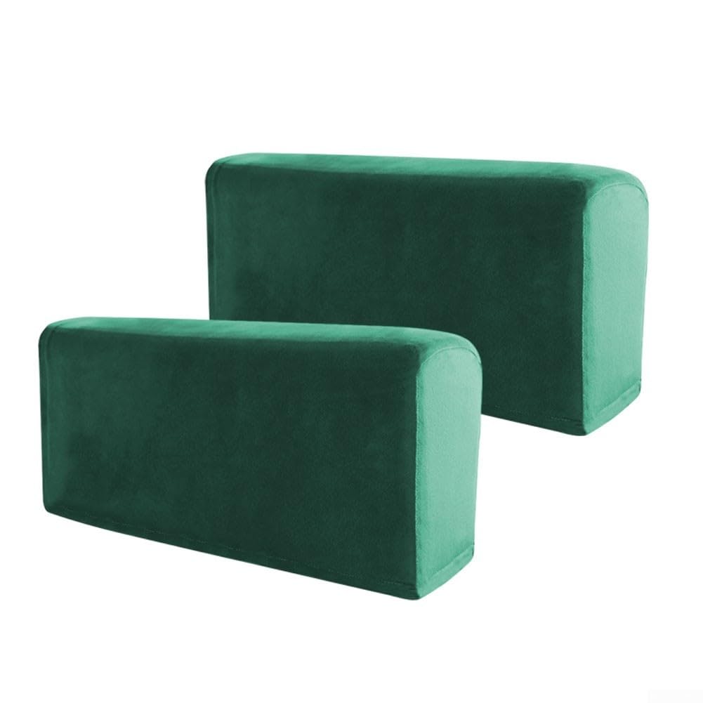 Photo 1 of Cloudpower 2 Pcs Stretch Armrest Covers, Thick Stretch Armrest Covers for Anti-Slip Furniture Protector Washable Armchair Slipcovers for Recliner(Dark Green)