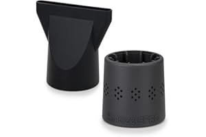 SNOZZLE PRO SnozzlePro Universal Hair Dryer Attachment Adapter with Concentrator Nozzle Replacement - Fits Most Blow Dryer Diameters from 1.5” to 2.25” (2-Piece Set)