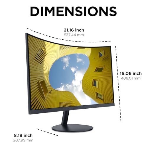 KOORUI 27 Inch Curved Monitor, Full HD 1080P 75Hz Computer Monitor, 1500R HDMI VGA, Tilt Adjustment, Eye Care, Black