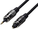 AmazonBasics Optical Toslink to Mini Toslink Jack Digital Audio Cable - 3 feet