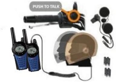 MOTORCYCLE MOTORBIKE TO MOTORBIKE 2 WAY COBRA RADIOS INTERCOM FULL FACE (CLOSED) HELMET HEADSET SYSTEM 12KM RANGE