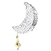 Juvale Pull String Moon Pinata for Twinkle Twinkle Little Star Birthday, Baby Shower Party Decorations (Silver Foil, 17x11x3 in) - Moon Pull String Pinata